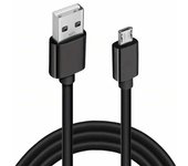 TECHZOCO Cable Micro USB Sincroniza y Carga, Cable USB android, Transferencia de Datos 480 Mbit/s, Compatible con Samsung, HTC, Sony, Motorola, LG, Nokia, Kindle, PS4, Xbox One, Negro, 1 Metro