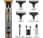 Pantalla digital Cabeza de Corte de Maple inoxidable profesional T9 hair trimmer metal Cuerpo hombres máquina de afeitar Eléctrica
