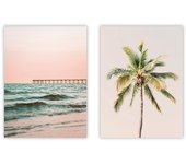 Set de 2 cuadros calidad premium con marco de madera - 30x40 cm o 50x70 cm - POSTER LAB