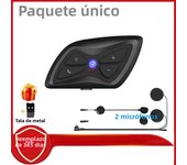 Teleheer T6 PLUS Motorcycle Helmet Bluetooth Headset Intercom 2 Riders 1500M Interphone Music Player Waterproof Intercomunicador