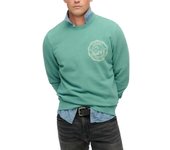 Sudadera Superdry Lo-Fi verde sin capucha para hombre