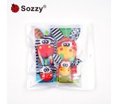 Correa de muñeca decorativa relajante para bebé Sozzy, correa de reloj, calcetines sonajero para recién nacidos, juguete educativo para bebés de 0 a 1 años