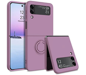 Luxury Ring Stand Magnetic Phone Case for Samsung Galaxy Z Flip 5 4 Flip 3 Bracket Skin Feel Silicone Cover for Samsung Z Flip6