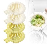 Cesta de drenaje de conejo, filtro de fregadero de cocina, cesta de drenaje para fregadero de cocina, colador de alimentos, filtro de drenaje para fregadero, colador multifuncional para fregadero de cocina (verde+blanco)