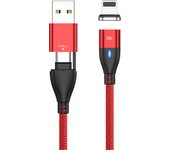 100W USB C Magnetic Charging Cable Fast Charger 3 in 1 USB Wire Cord For iPhone 12 11 Pro Xiaomi Samsung Macbook iPad