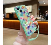 Love Lucky Heart Phone Case for Oneplus Nord 3 2 9R 9 8T 8 7 7T Pro 6 5G Liquid Silicone Cover with Hand Strap
