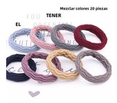20PCS Women Girls Simple Basic Elastic Hair Bands Ties Scrunchie Holder Rubber Bands Fashion Headband Hair Accessories