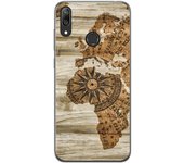 Tumundosmartphone Funda Gel Tpu para Huawei Y7 2019 diseño Madera 07 Dibujos