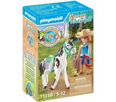 Playmobil Horses Of Waterfall Hora de Comer con Ellie y Sawdust 71358
