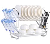 Estante para almacenar vajilla, escurridor de platos para el hogar, caja de almacenamiento de vajilla multifuncional