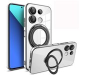 For Xiaomi Redmi Note 13 Pro Plus 5G Case 360° Stand Holder Magnet Magsafe Wireless Charge Soft Cover For Redmi A313C 4G 5G