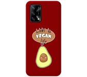 Funda Silicona Líquida Azul para Oppo A74 4G diseño Vegan Life Dibujos