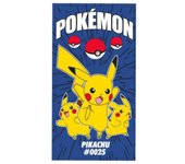 Toalla Playa Piscina infantil Pokémon Pikachu azul  70x140cm de microfibra para niños