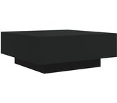 vidaXL Mesa de centro madera de ingeniería 80x80x31 cm Blanco, Negro, Roble Sonoma Mesita de Salón o Comedor o Auxiliar Mesa de Café Meuble Salón