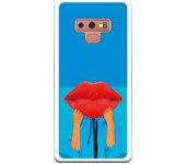 Funda compatible con Samsung Galaxy Note 9 - Beso fondo Azul