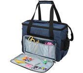 Bolsa para máquina de coser, gran capacidad, impermeable, portátil, bolsa de almacenamiento para viajes, tela Oxford 600D, azul, 1 paquete azul