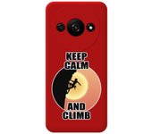 Tumundosmartphone Funda Silicona Líquida Roja para Xiaomi Redmi A3 diseño Mujer Escalada Dibujos