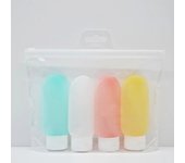 3/4/11Pcs Soft Portable Dispensing Bottles 30/60/100ml Shower Gel Shampoo Lotion Travel Bottles Cosmetic Bathroom Products