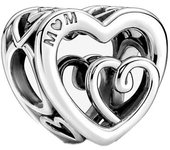 Pandora Moments Charm en plata de ley Corazones Infinitos Entrelazados 790800C00 , para Mujer
