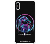 Funda original compatible con iPhone X o XS con un diseño de Mortal Kombat Logo Ice