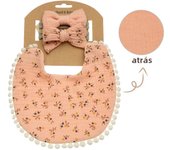Set De 3 Pañuelos Para Bebe Con Babero Y Diadema De Encaje Doble Cara Toalla De Saliva Para Comer Y Llorar Para Niños Y Niños Estilo Japonés Y Coreano