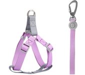 Adjustable Nylon Dog Leash Harness To Prevent Break Free Macaron Pet Harness and Leash Set for Small & Medium Dogs Dog Walking
