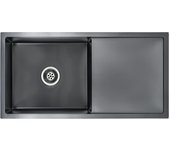 vidaXL Fregadero de Cocina Hecho a Mano Acero Inoxidable Pila Color Plateado,  Negro, y mas