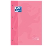 OXFORD RECAMBIO A4 4 TALADROS 80H CUADRO 5MM OXFORD ROSA CHICLE SCHOOL
