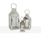 SET 3 FAROLES METAL HM83379000 FIJALO DECORACION