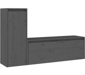 vidaXL Muebles para TV 2 piezas madera maciza de pino, Mueble de Salon, Mueble TV, Mueble TV salon, Mesa de TV, Mueble tele