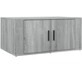vidaXL Mesa de centro madera contrachapada 80x50x36 cm Blanco, Negro, Blanco brillante Mesita de Salón o Comedor o Auxiliar Mesa de Café Meuble Salón