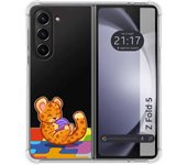 Funda Silicona Transparente para Samsung Galaxy Z Fold 5 5G diseño Leopardo Dibujos