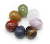 7pcs/lot Natural Crystal Egg Stone Mini Polished Agate Jewelry Home Decor Reiki Healing Crystals Ornament Gift