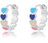 Pink Enamel Heart Hoop Earrings For Women 2023 Trend Vintage Gold Plated Stainless Steel Earrings Luxury Jewelry aretes mujer