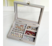 Black Jewelry Box Bracelet box necklace box arched small box display box flannel cover jewelry storage box