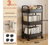 Mobile Bookshelf Multi-Layer Storage Trolley Storage Racks Organizer Living Room Snacks Shelf Household Kitchen Cart with Wheels