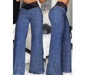 Elegant High Waist Flared Women Pants Office Casual Crisscross Sheer Mesh Patch Mesh Patch Casual Trousers Women Clothes