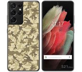 Tumundosmartphone Funda Gel Tpu para Samsung Galaxy S21 Ultra 5G diseño Sand Camuflaje Dibujos