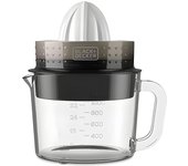 Black+Decker BXCJ30E Exprimidor Manual, 30 W, 1 Liter, Vidrio, Blanco