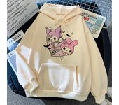 Kawaii My Melody Cartoon Anime Women Pullover Tops Spring Autumn Hoodie 2024 New Fashion Pink Sports Couple Sweatshirt Clothes
