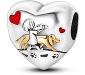 Silver Plated Rainbow Sunflower Beads Animal Elephant Pendant Charms Fit Original Bracelet For Women