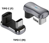 5/2PCS 180 Degree Angle USB C Adapter USB-C Male to Female 20Gbps PD 140W Charging Converter Adapter for Steam Deck Accessories