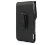 para Realme C21 (2021) Funda Cinturon Clip Metal Vertical Piel Sintetica - Negro