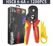 Crimping Pliers HSC8 6-4A/6-6A Tubular Terminal Crimper Wire Mini Ferrule Crimper Tools Household Electrical Kit With Box