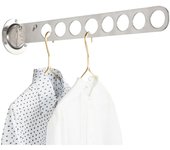 Colgante Ropa de Acero Inoxidizable with 8 Oricidos, Perchero de Baño para balcón, lavabo, Dormitory, baño (Pletados)
