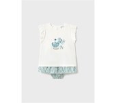 Moda infantil niña MAYORAL 1.984 060 CONJUNTO FALDA ESTAMPADA ESMERALDA 35421 25V