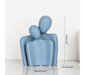 Minimalist Abstract Embrace Couple Sculpture Lover Characters Bust Grainy Ceramic Statues Large Modern Stylish Wedding Gifts Hot