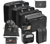 Juego De Bolsas Organizadores De Viaje 7/8/9/10 Pcs Cudos De Empaque Portátiles Para Maleta Ropa Y Zapatos Organizador De Bolsos