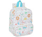 Mochila Guarderia con Bolsillo Safta Preescolar "Zoo" (642491232)