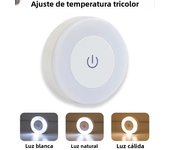 6CM Rechargeable Led Night Light with Touch Switch Wireless Wall Lamp Reading Book Light 3-Colors Dimmable for Bedroom Cabinet